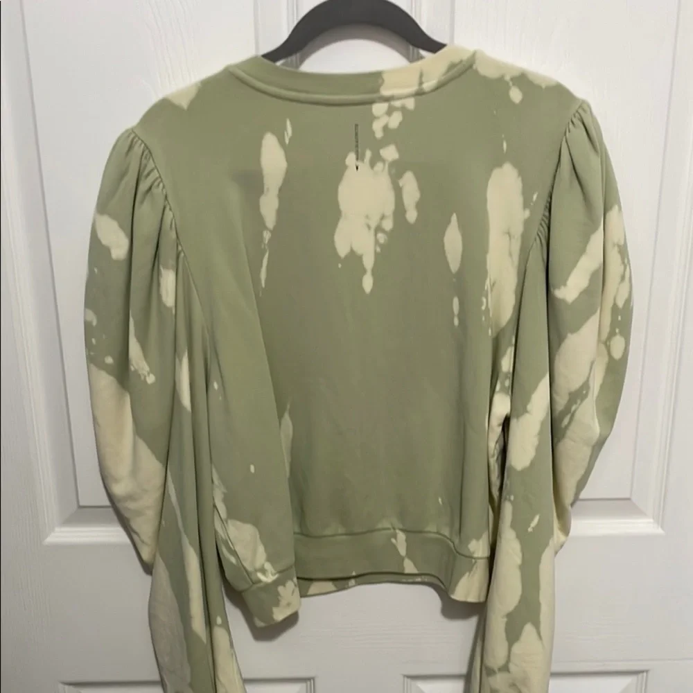 All Saints Green and Cream Tie-Dye Sweatshirt - Picture 3 of 5